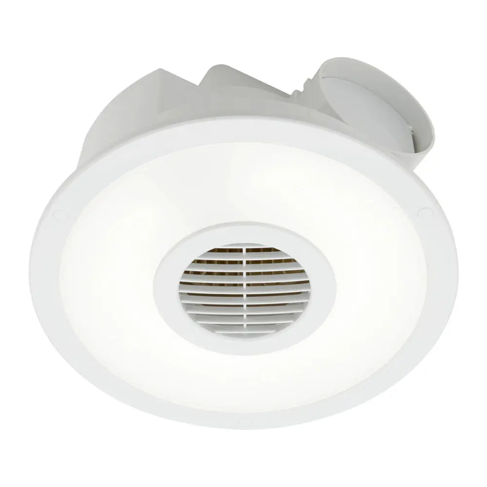 Skyline Round Exhaust Fan With LED Light White